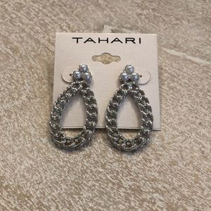 Tahari Silver Toned Earrings